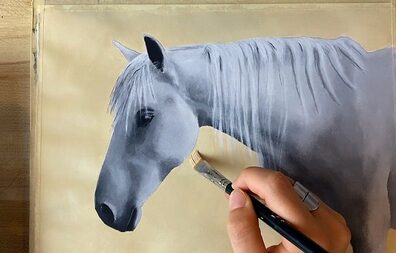 Corso di pittura acrilica: il cavallo cover